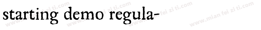 starting demo regula字体转换